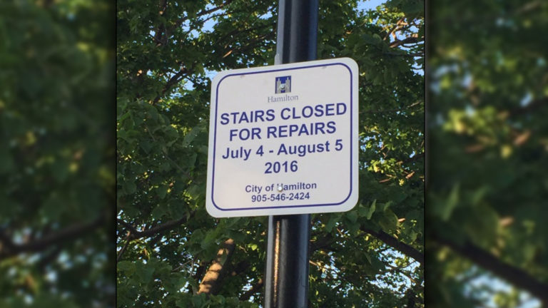 A portion of the Kenilworth stairs will be closed for repairs