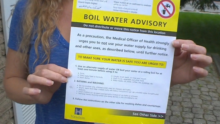 Hamilton boil water advisory update
