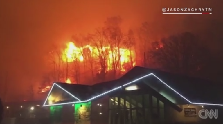 Mass evacuations underway as wildfires rip through Tennessee