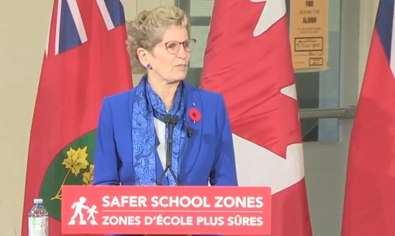 Kathleen Wynne announces new photo radar legislation