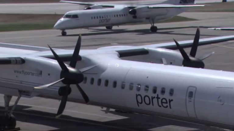 Two injured after Porter flight nearly collides with possible drone