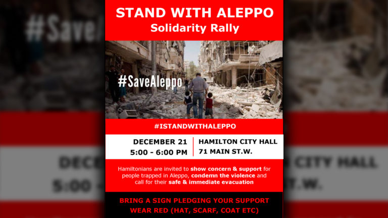 Stand in solidarity to support people trapped in Aleppo