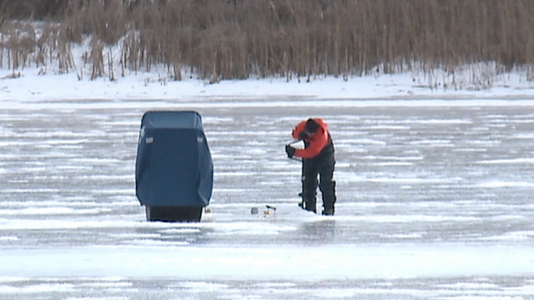 Flamborough ice fishers take advantage of cold weather