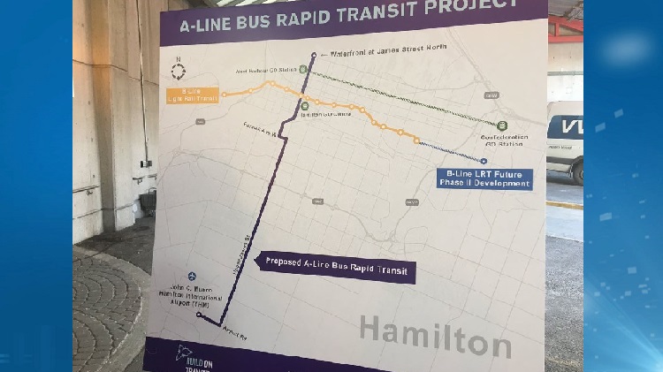 New proposed transit line connects waterfront to Hamilton International Airport