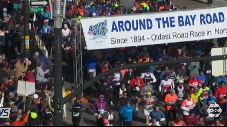 Sunday road closures for “Around the Bay” road race