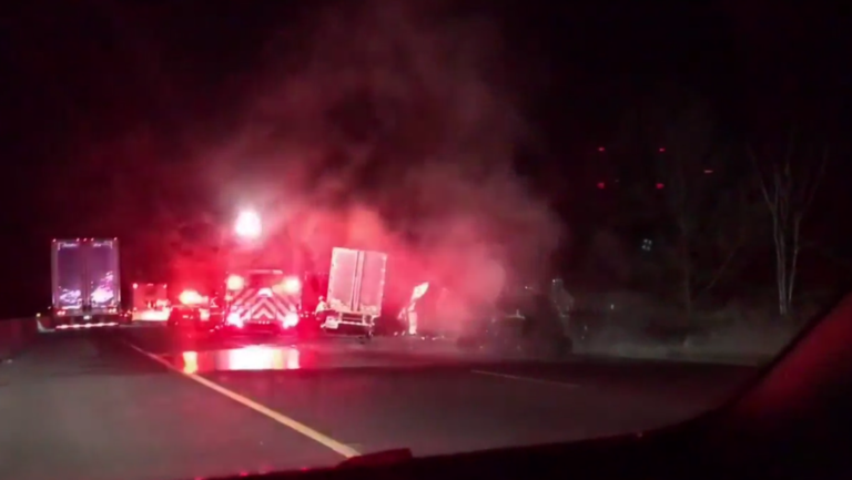 Transport truck driver charged in multiple vehicle crash on Hwy. 401 in Kingston