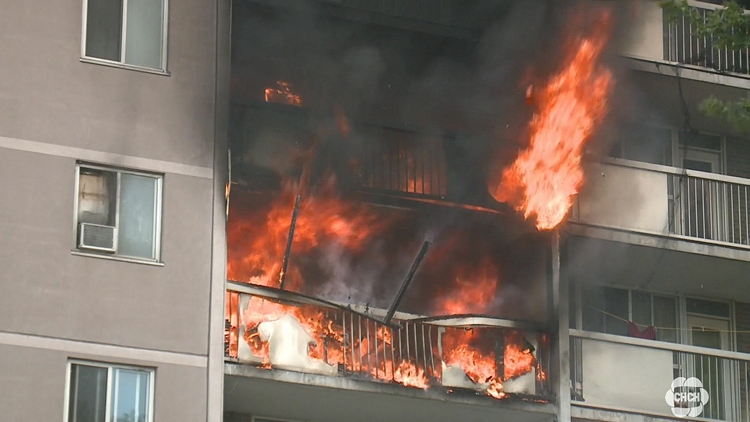 Serious fire erupts out of Hess Street Apartment