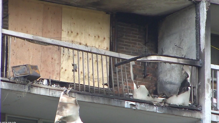 Residents left to fend for themselves after apartment balcony blaze damages multiple floors