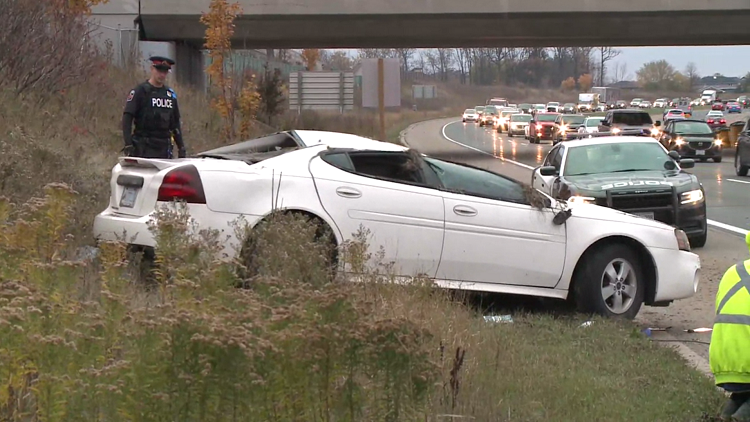 Person in hospital after vehicle rollover on Lincoln Alexander Parkway