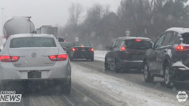 Cars in snow