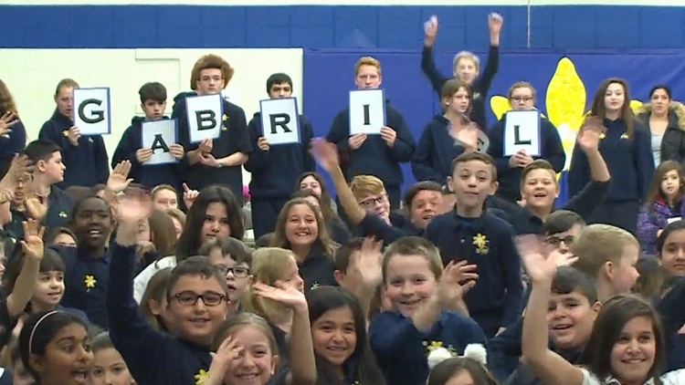 A Stoney Creek elementary school rallies in support of a young classmate in the fight of his life