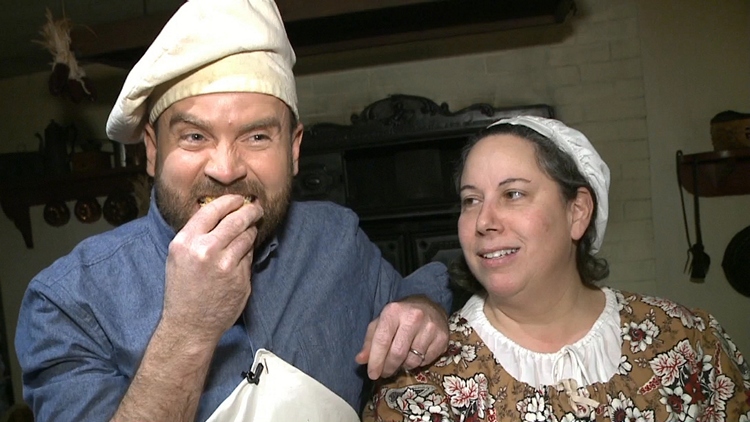 Cooking in the Dundurn Castle kitchen