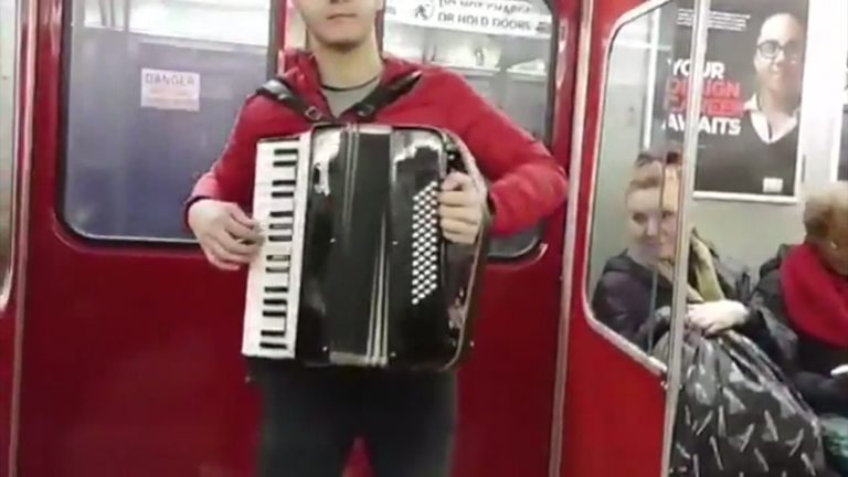 Toronto’s subway accordion player busted by transit cops