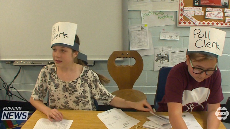 Casting ballots in a student election