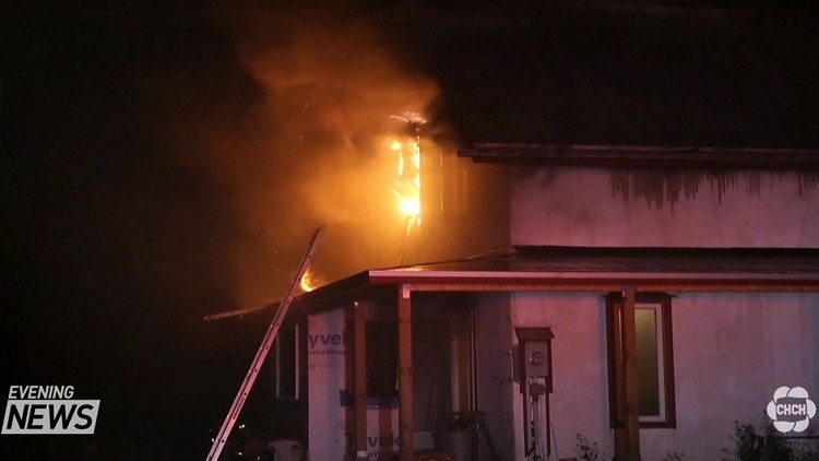 A family in Wainfleet escaped a fire that destroyed their home