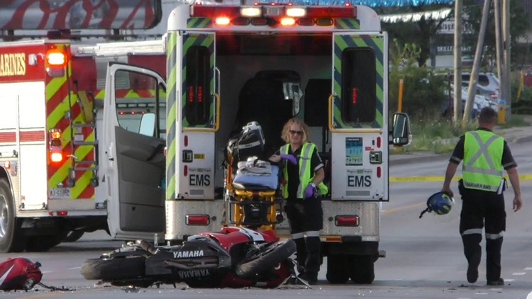 Motorcycle crash in St. Catharines