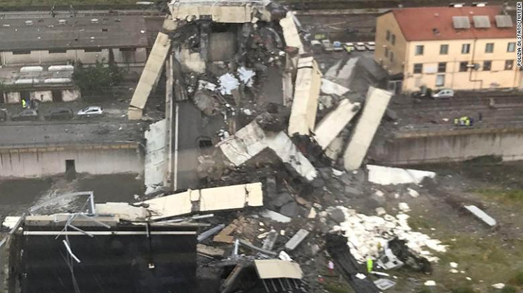 At least 20 people dead after bridge collapse in Italy