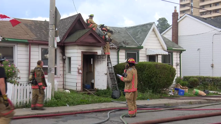 Man treated for smoke inhalation in Hamilton house fire