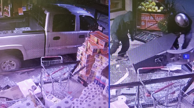 Thieves smash into store and steal ATM, OPP investigate