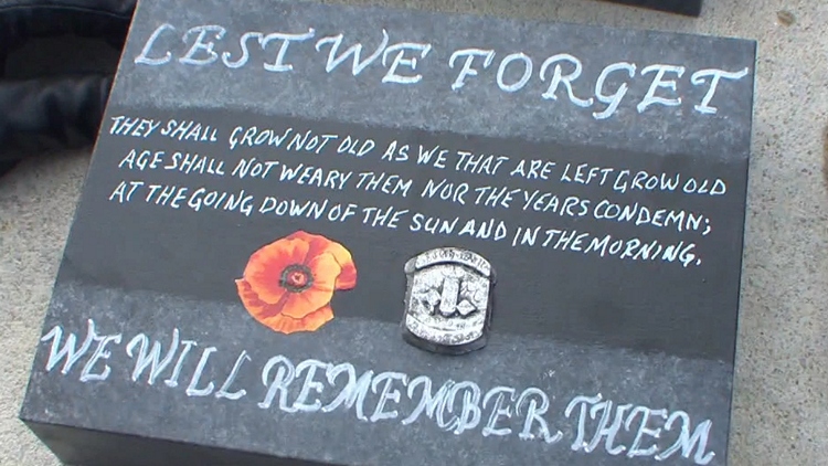 Plaques laid at Peace Memorial Park to remember veterans