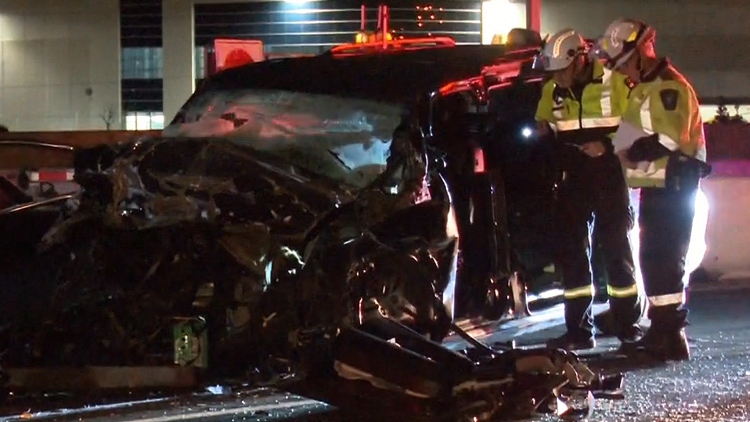 Two people in hospital after overnight crash in Milton