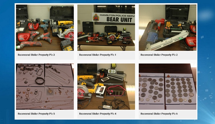 Is this your stuff? Hamilton police recover stolen property