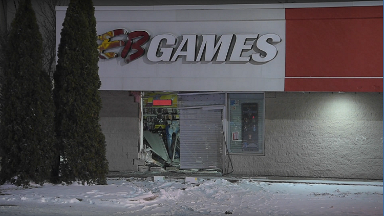 Gaming consoles were the target of a robbery at EB Games in Ancaster