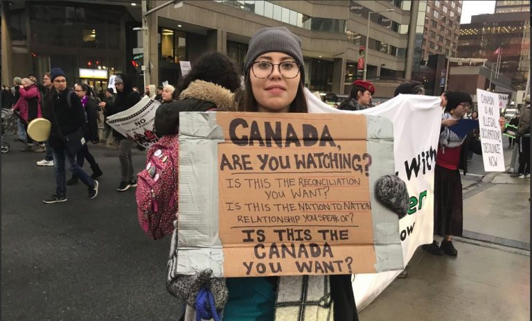 Traffic blocked on King Street due to rally in solidarity with Wet’suwet’en First Nation