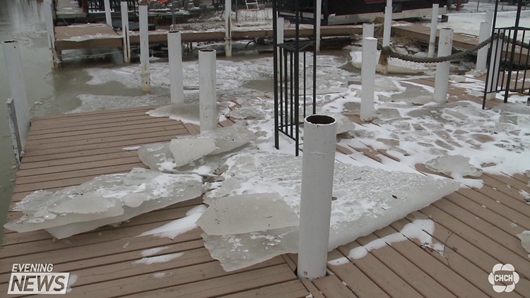 Cleaning up after the storm in Port Dover