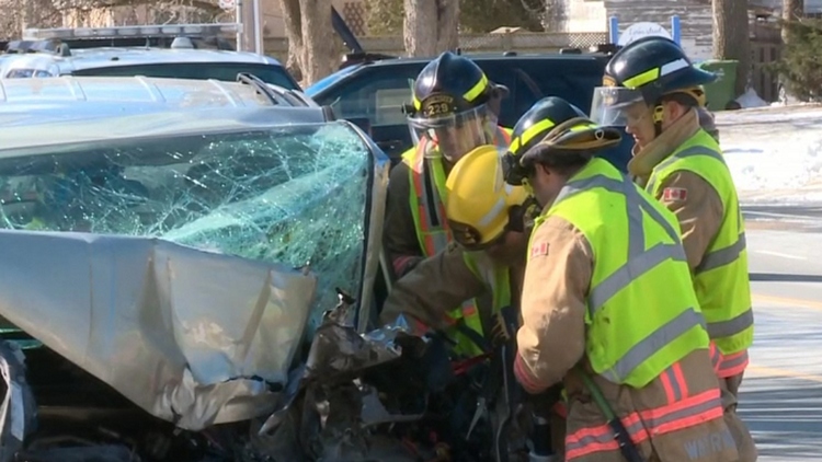 Car crash sends man to hospital in Burlington