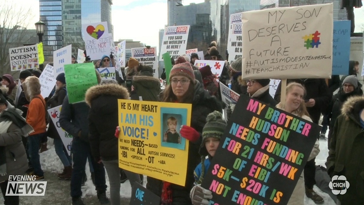 Families protest autism funding changes at Queen’s Park