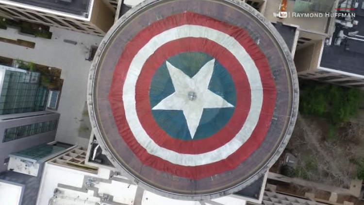 MIT dome becomes giant Captain America shield