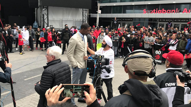 Fans flock to Jurassic Park ahead of NBA finals in Toronto