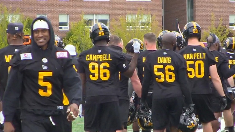 Fans are checking out the new talent on day two of Tiger Cats training camp