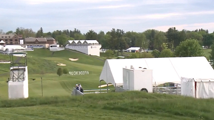 Prepping the course for the RBC Canadian Open