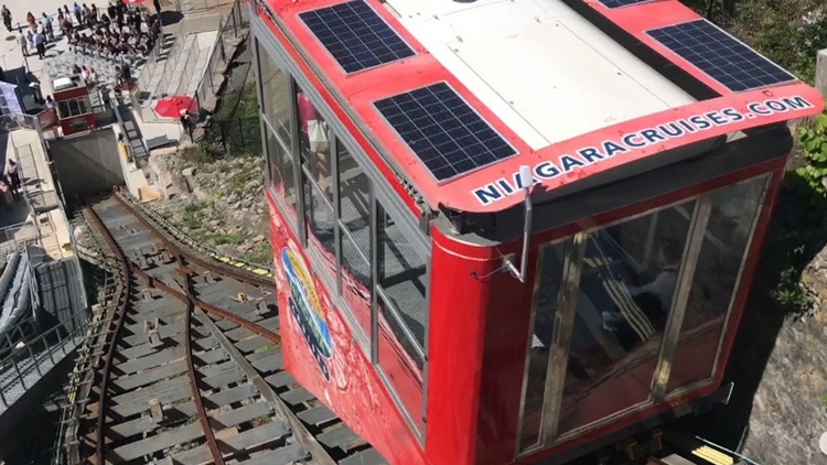 A new incline railway shuttling tourists to one of Niagara’s most popular thrill rides