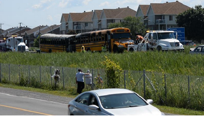 Quebec school bus crash sends 25 kids to hospital