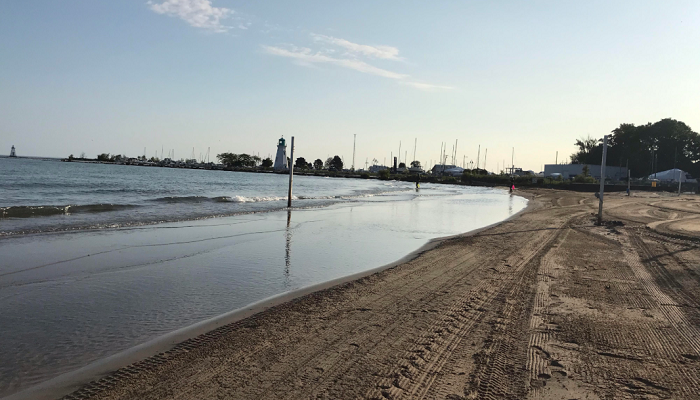 Beach at Lakeside Park reopens following severe flooding