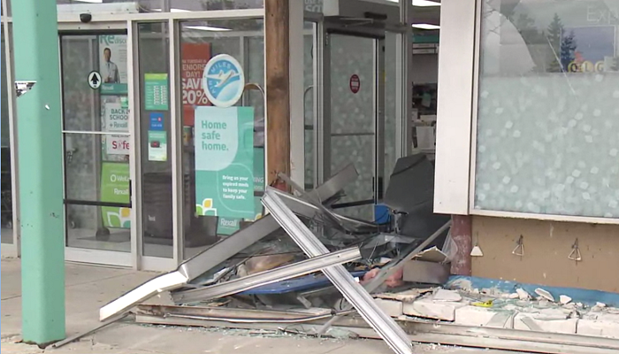 ATM stolen after pickup truck smashes into Hamilton pharmacy