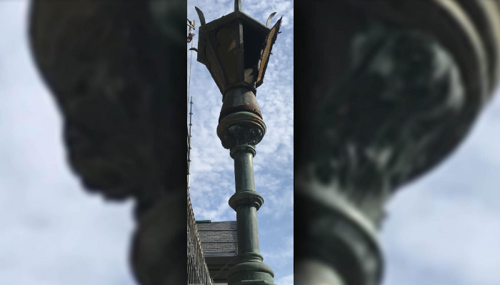 Bronze and copper lamppost stolen from St. Catharines church