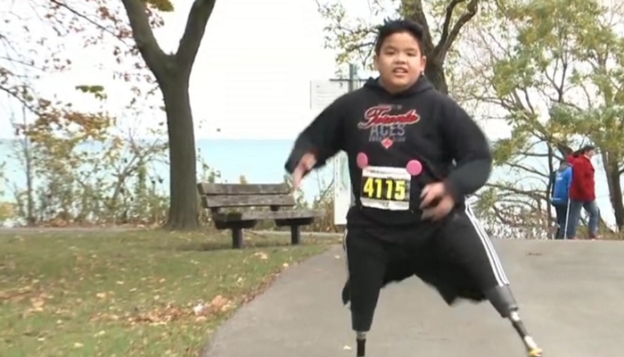 11 year old who lost both legs set to run in ROAD2HOPE Marathon