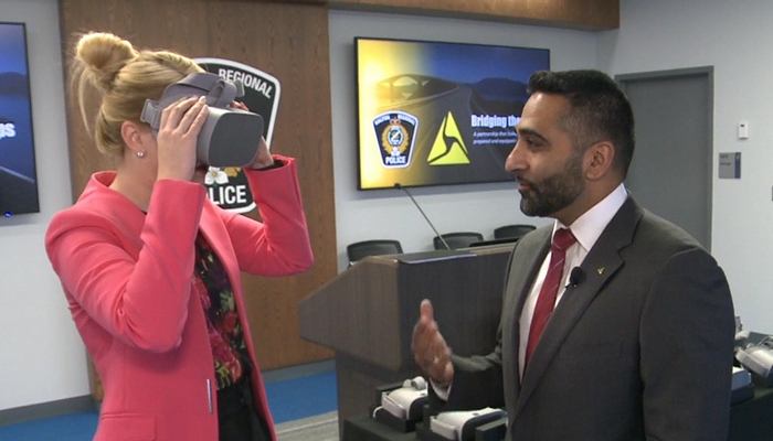 Virtual reality training for Halton police officers