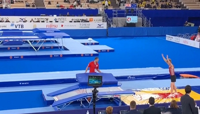 Canadian Kieran Lupish wins gold in a world-wide trampoline competition in Japan