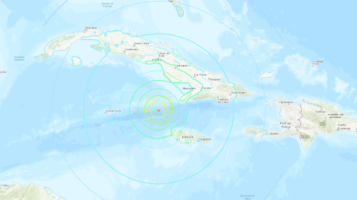 Magnitude 7.7 earthquake hits between Cuba and Jamaica