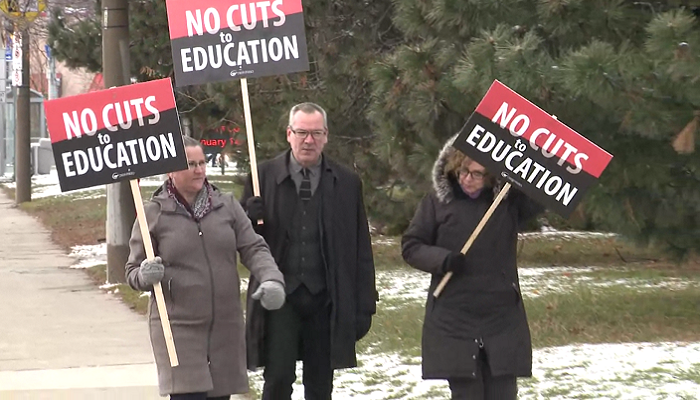 teacher strike picket