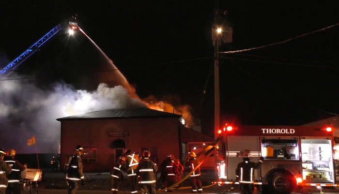 Industrial fire in Thorold