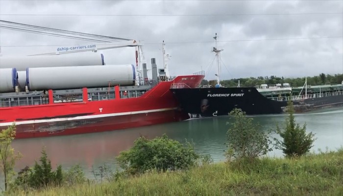 Investigation is underway after two cargo ships collide in Welland Canal