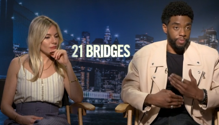 Chadwick Boseman took pay cut to increase Sienna Miller’s salary in “21 Bridges”