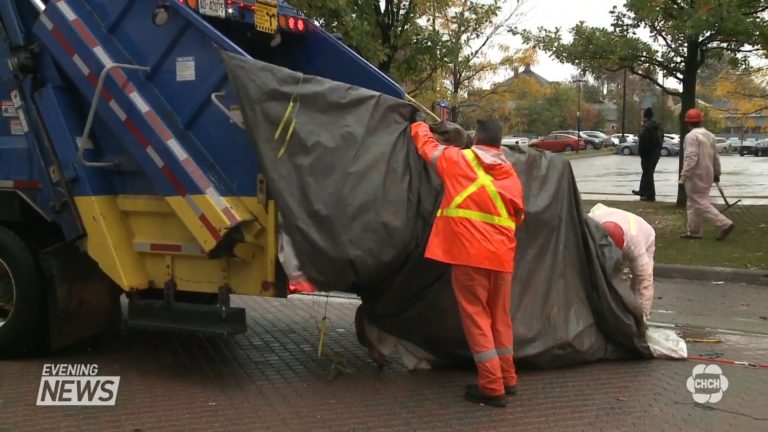 The city of Hamilton continues to remove encampments across the city