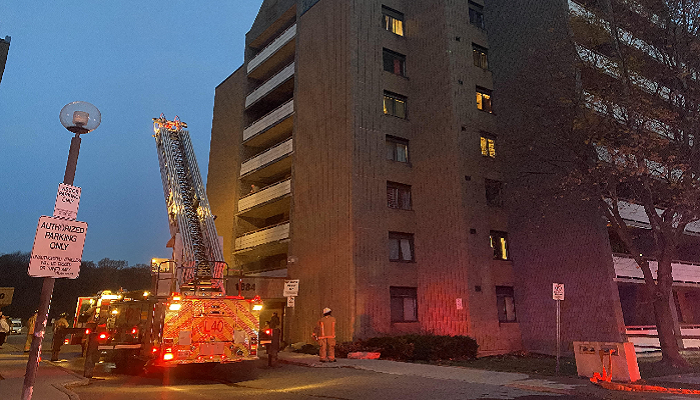 Multiple alarm fire at west Hamilton apartment building